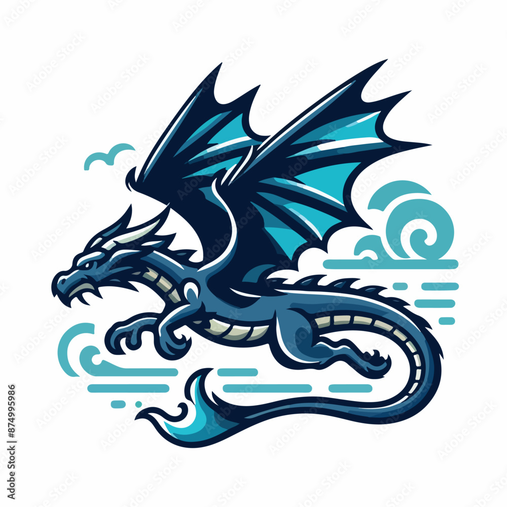 Dragon cartoon mascot vector illustration
Dragon cartoon mascot vector illustration