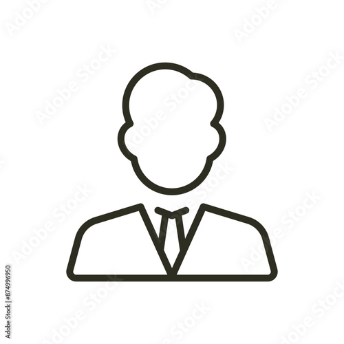 Boss director outline icon. Company business leader illustration image. Managing director vector icon