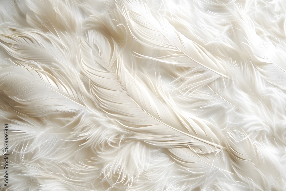 Soft and Delicate White Feathers in Close-Up Soft and Delicate White Feathers in Close-Up