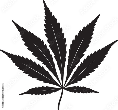 Pot leaf vector illustration