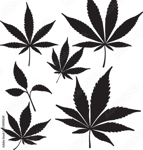 Pot leaf vector illustration