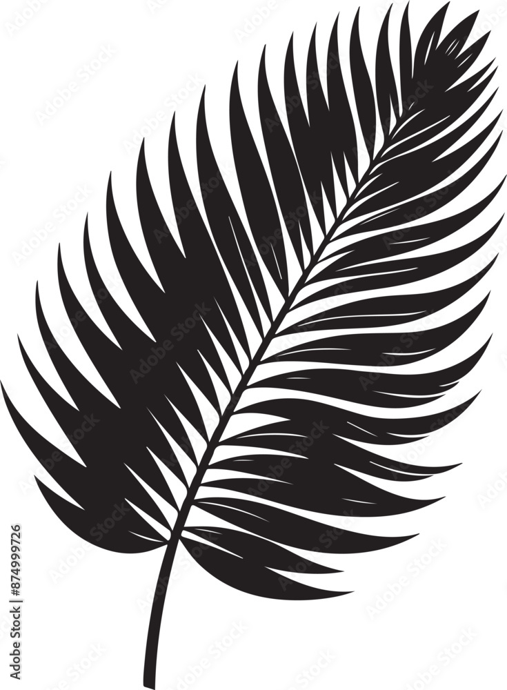 Obraz premium rawan leaf Image, Stock Silhouette, vector black color silhouette