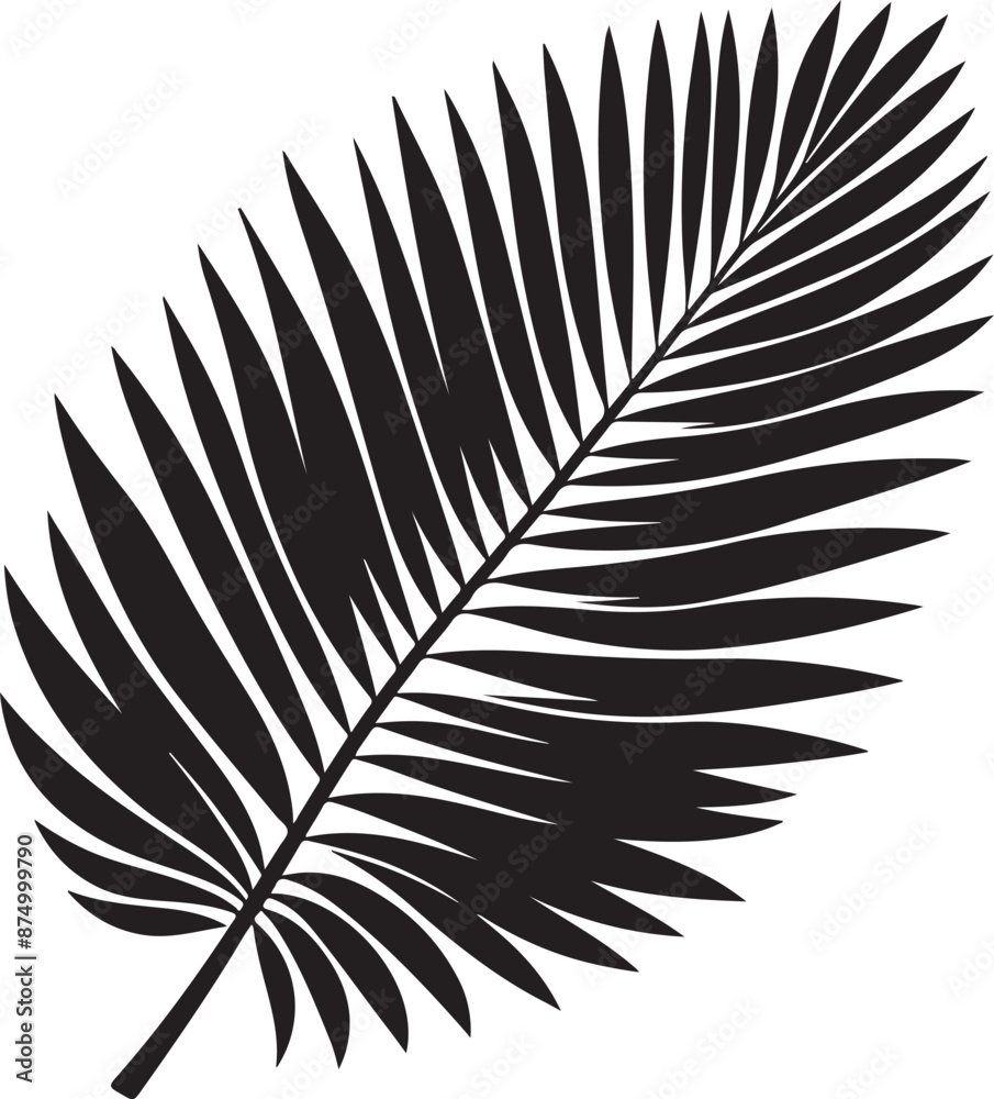Obraz premium rawan leaf Image, Stock Silhouette, vector black color silhouette