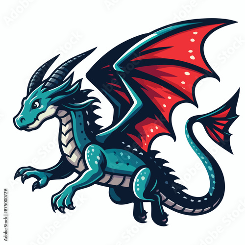 Wallpaper Mural Dragon cartoon mascot vector illustration
 Torontodigital.ca