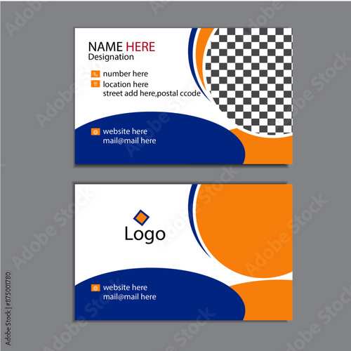 double sided modern business card. business vector card