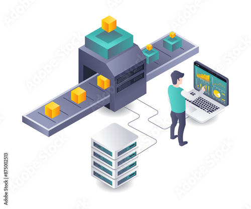 Workers processing server technology data analysis