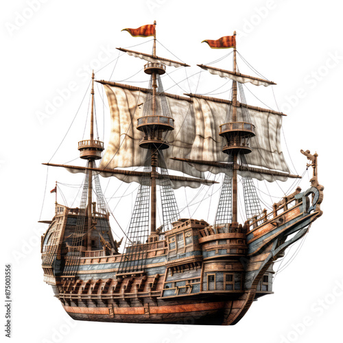 Ship isolate on transparent png.

