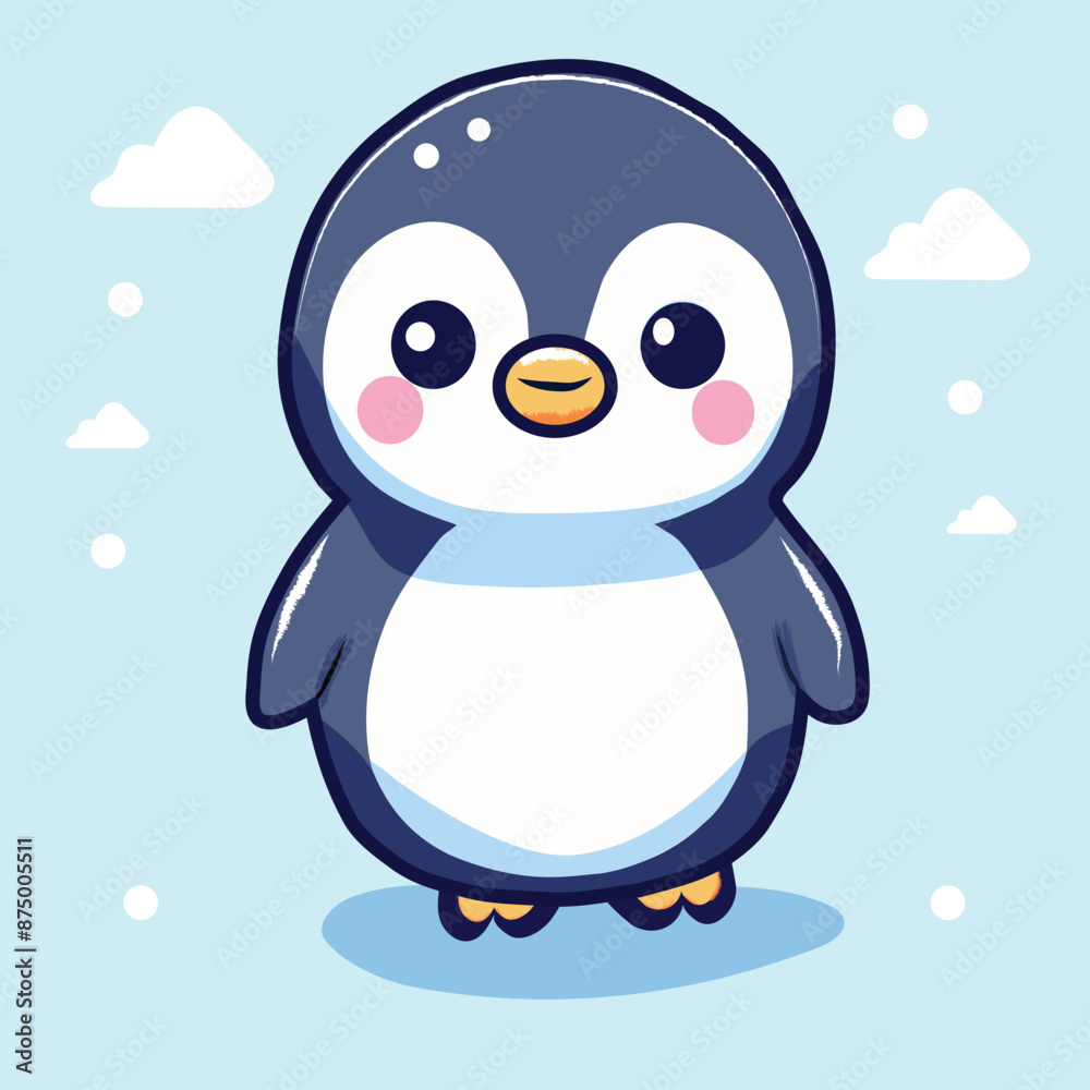 Cute Penguin Standing Cartoon Vector Cute Penguin Standing Cartoon Vector