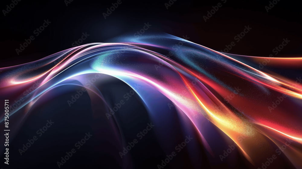 Abstract Curved Rainbow Light Background 3D Render High Detail Gradient Composition Abstract Curved Rainbow Light Background 3D Render High Detail Gradient Composition