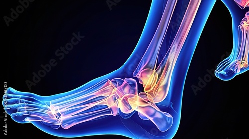 Medical Concept Illustration of Lower Limb Edema, Showing Swollen Feet and Legs of Patient