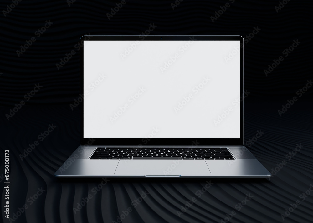 Laptop on black background Laptop on black background