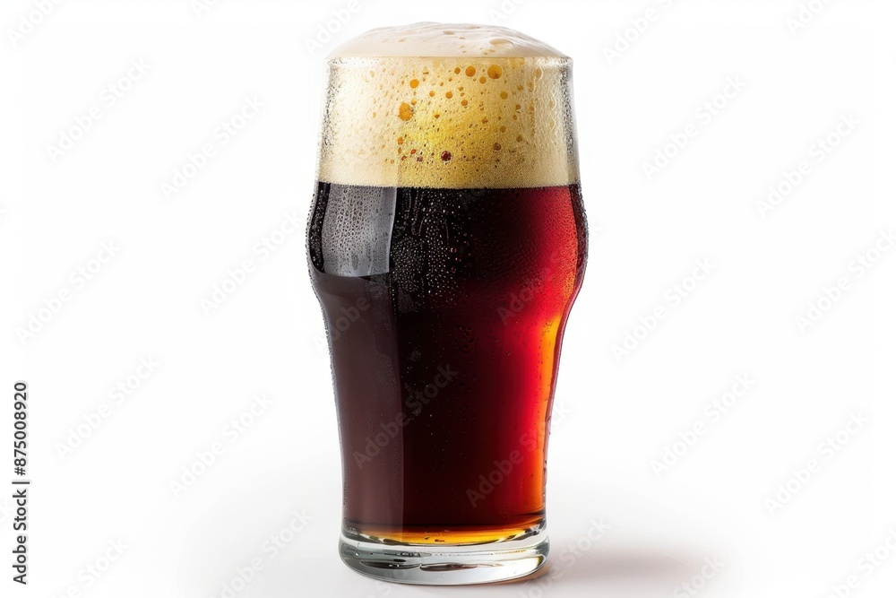 Pint for Brewer , minimal, isolated on white background Pint for Brewer , minimal, isolated on white background
