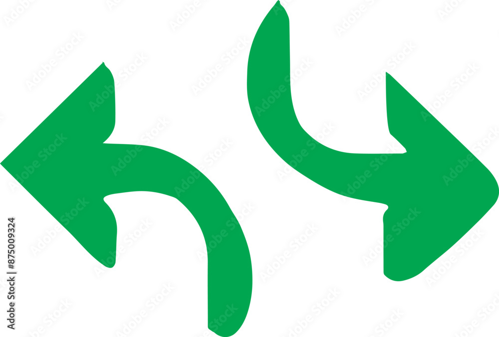 Obraz premium green arrow icon illustration