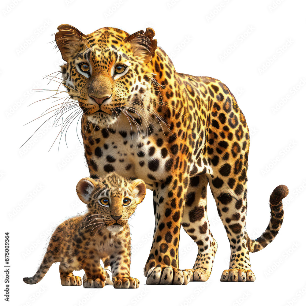 leopard in front of a white background leopard in front of a white background