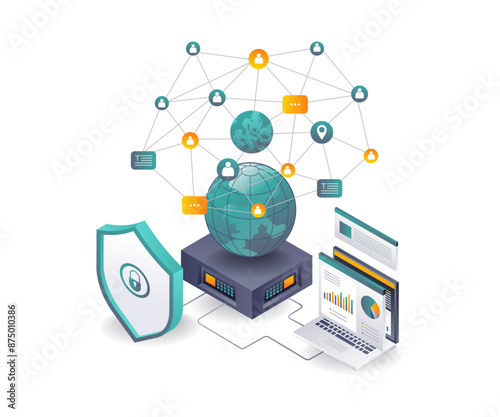 Global Computer Server Network Security Analysis
