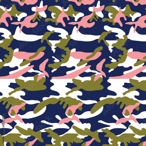 Abstract grunge camouflage, seamless texture, military camouflag