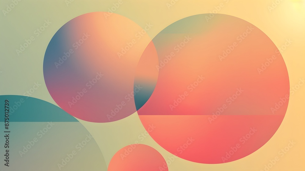 Simple geometric forms with a subtle gradient background Simple geometric forms with a subtle gradient background