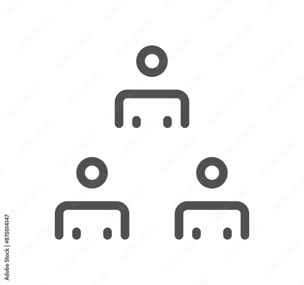Business people icon outline and linear vector.
Business people icon outline and linear vector.