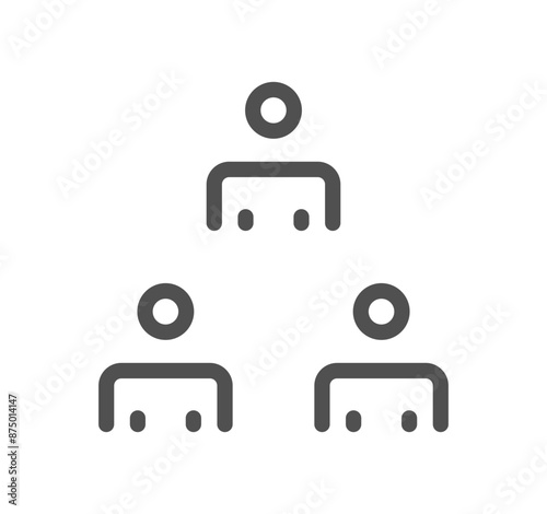 Business people icon outline and linear vector.	
