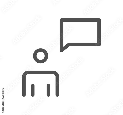 Business people icon outline and linear vector.	
