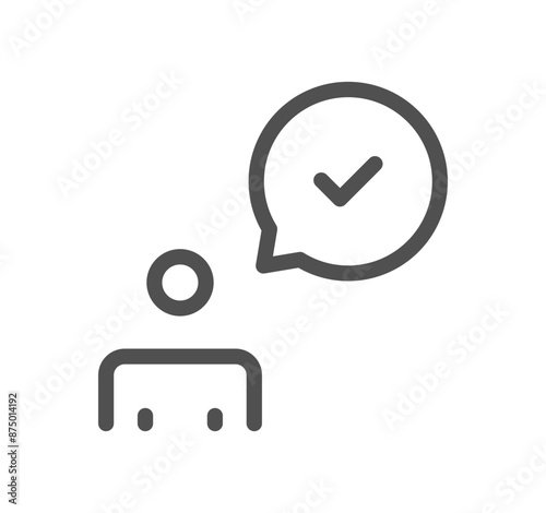 Business people icon outline and linear vector.	
