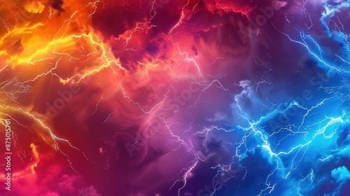 Fiery and Electric Stormy Sky © jongaNU