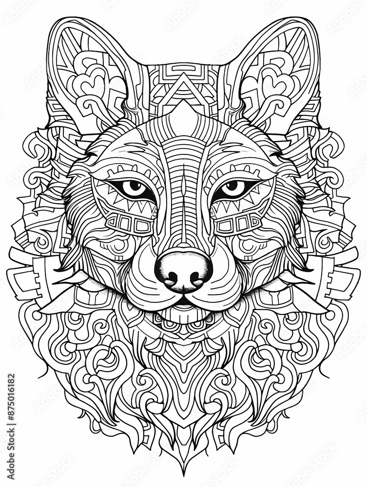 Portrait of a dog in ink drawing style. Portrait of a dog in ink drawing style.