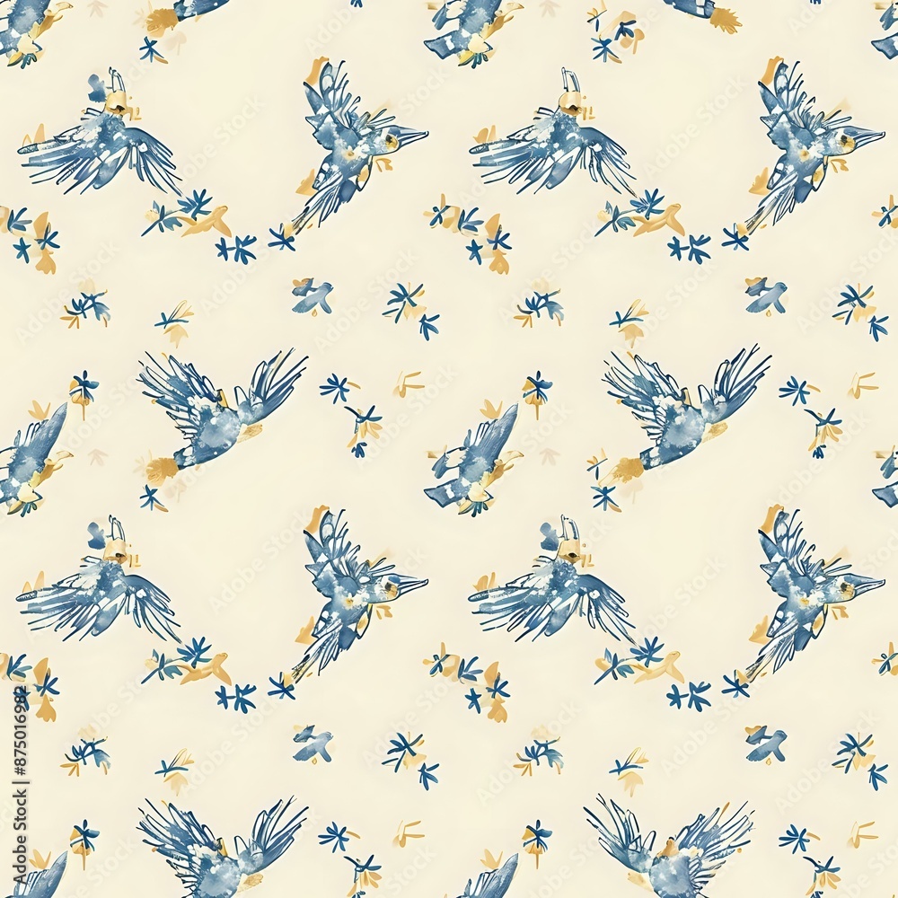 Light and Airy Blue Bird Wallpaper Light and Airy Blue Bird Wallpaper