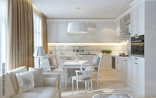 Modern Oasis A White Kitchen Designed for Comfort and Style
