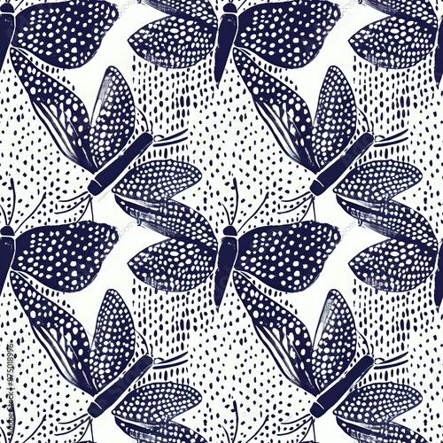 Modern and stylish butterfly wings repeating pattern
