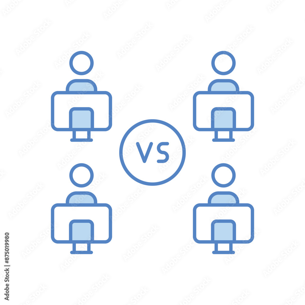 Team Battle vector icon Team Battle vector icon