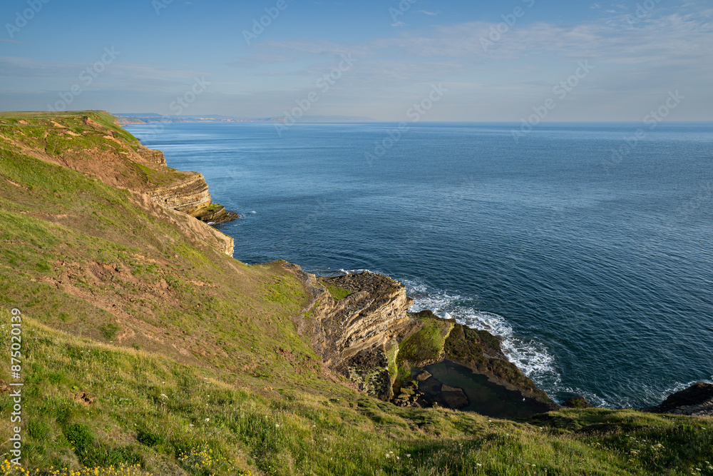 Filey Brigg - Clifftop view looking North towards Scarborough Filey Brigg - Clifftop view looking North towards Scarborough