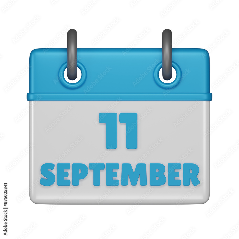 11 September calendar 3d icon 11 September calendar 3d icon