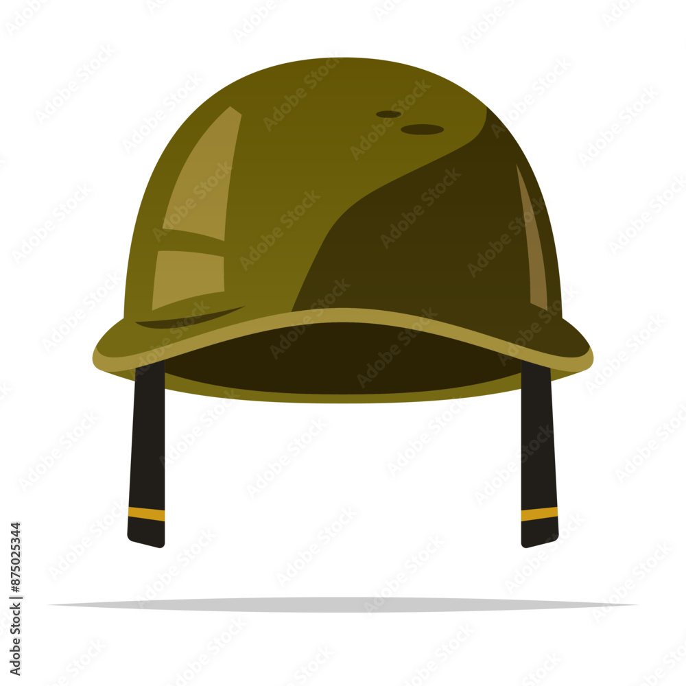 Fototapeta premium Military soldier helmet vector isolated illustration
