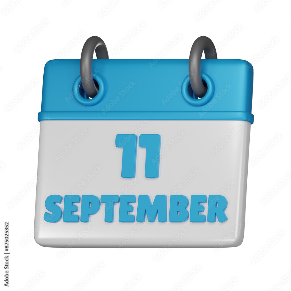 11 September calendar 3d icon 11 September calendar 3d icon