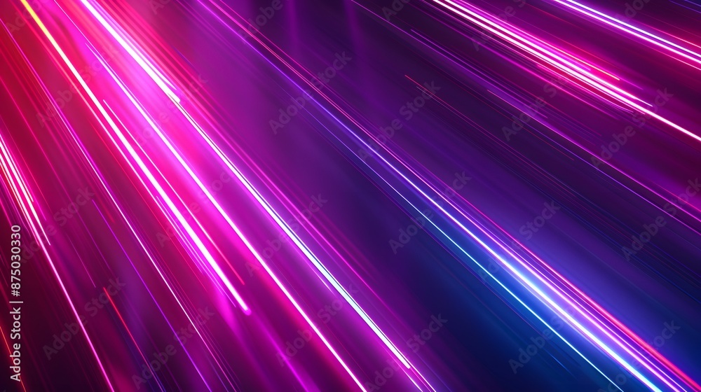 Neon light streaks on a dark abstract background Neon light streaks on a dark abstract background