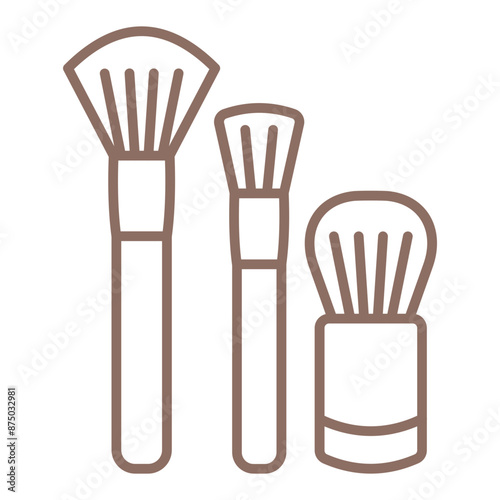 Makeup brushes Icon