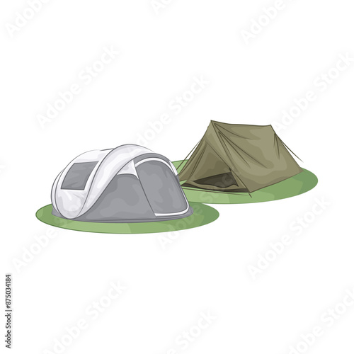 Illustration of camping tent 