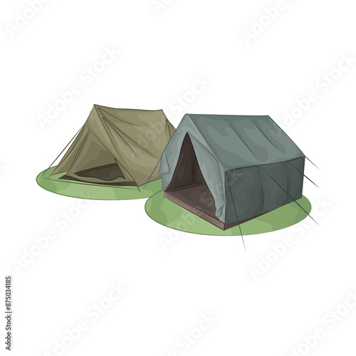 Illustration of camping tent 