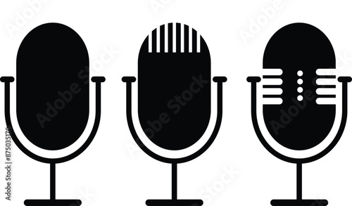 vector icon of podcast or mic