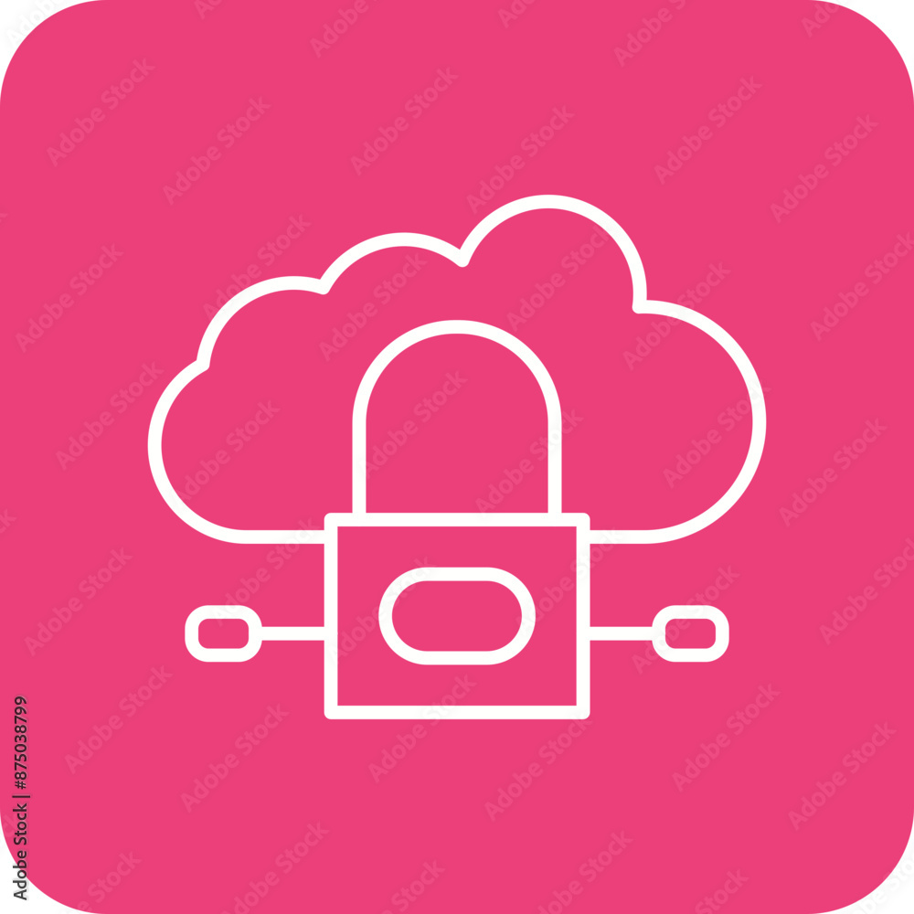 Cloud lock Icon Cloud lock Icon