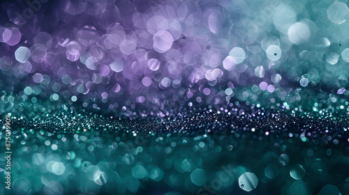 Dark grreen purple glowing grainy gradient background,light and dark gray abstract defocused background with circle shape bokeh spots, colorful light effects on a dark background,Abstract bokeh 
 photo