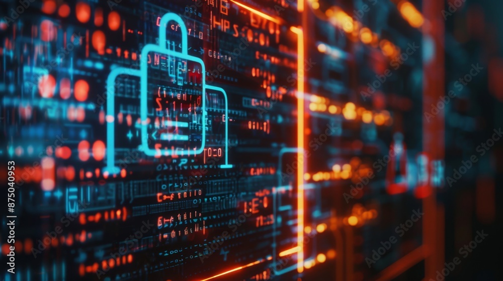 Cyber Security Abstract Background.