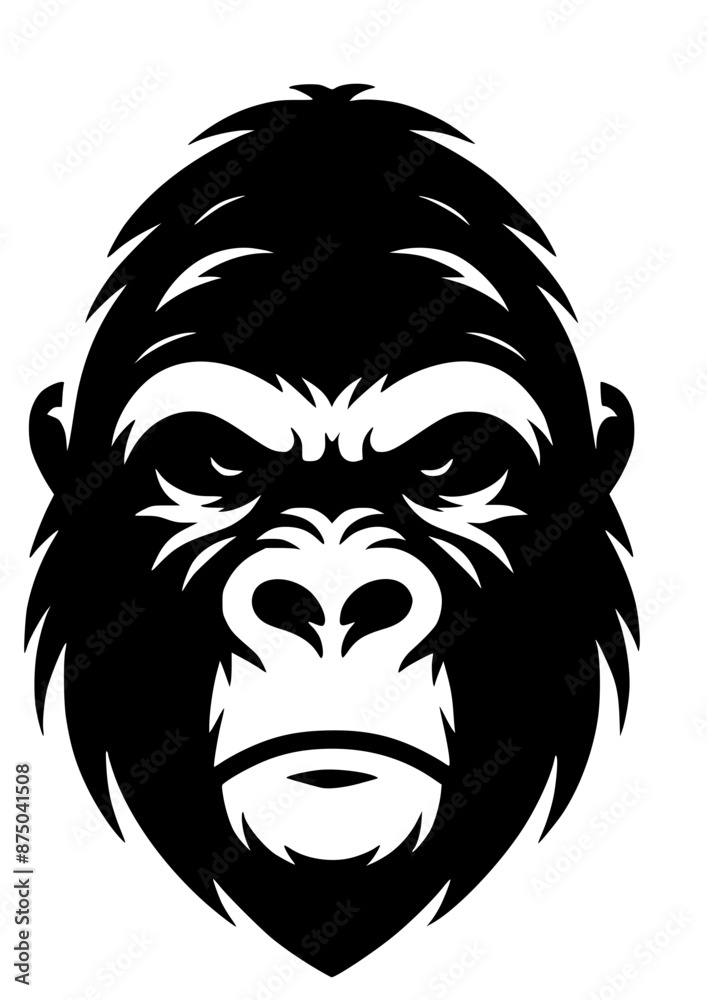 Fototapeta premium Monkey SVG, Baboon SVG, Gorilla SVG, Chimpanzee SVG, Banana SVG, Monkey laugh SVG, Monkey Silhouette, Monkey Vector, Clipart, Cut file for Cricut SVG, JPG, PNG