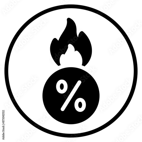 fire glyph icon