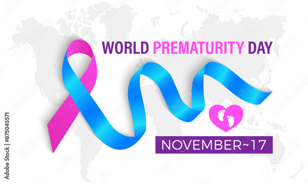 world prematurity day in september. Health Care concept Greeting card, poster, Ribbon, banner, Vector Template. world prematurity day in september. Health Care concept Greeting card, poster, Ribbon, banner, Vector Template.