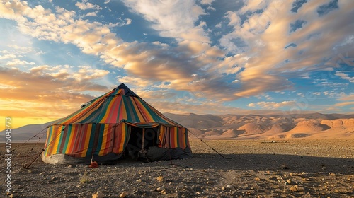 berber tent in the agafay desert photo