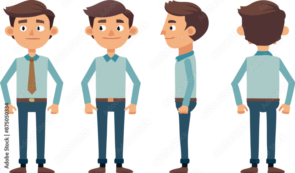 Cartoon Character in Multiple Poses and Different Angles Cartoon Character in Multiple Poses and Different Angles
