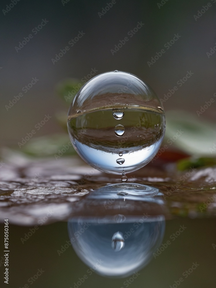 a world reflected in water droplets a world reflected in water droplets