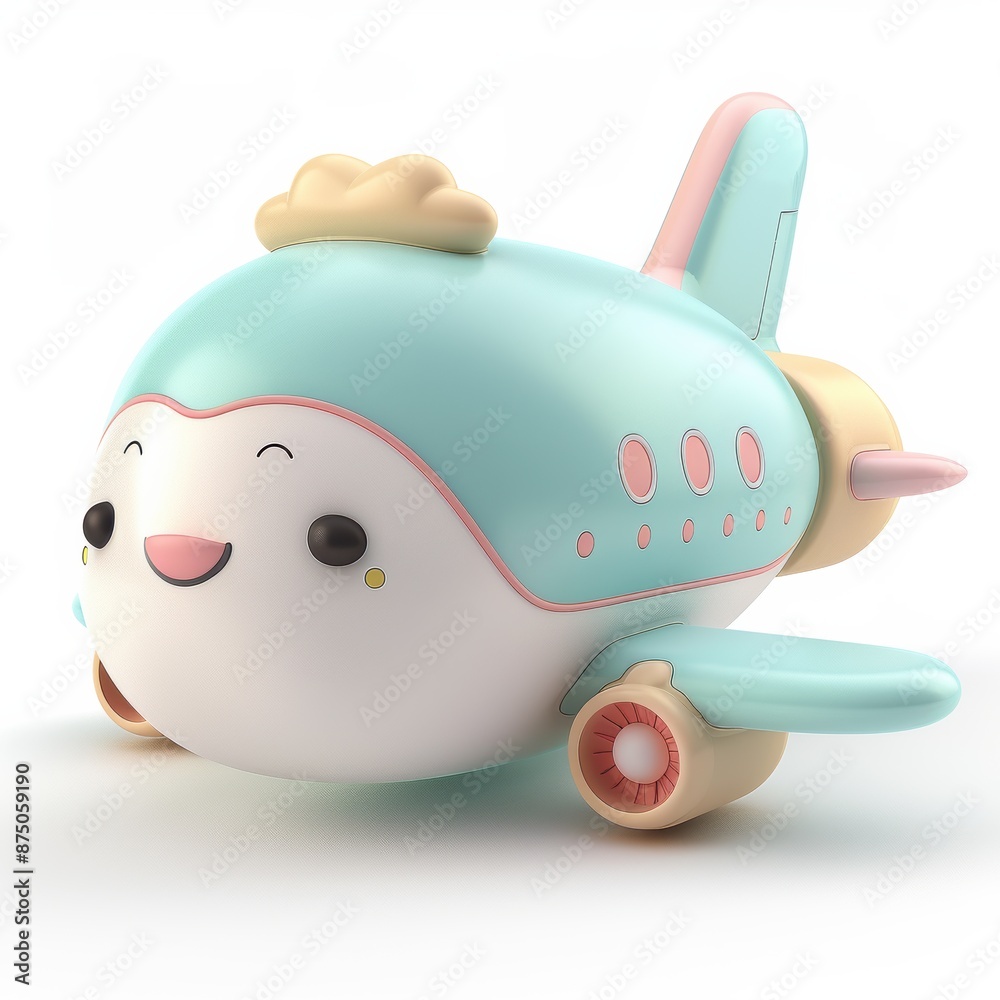 A Smiling Airplane's Cloud Adventure A Smiling Airplane's Cloud Adventure